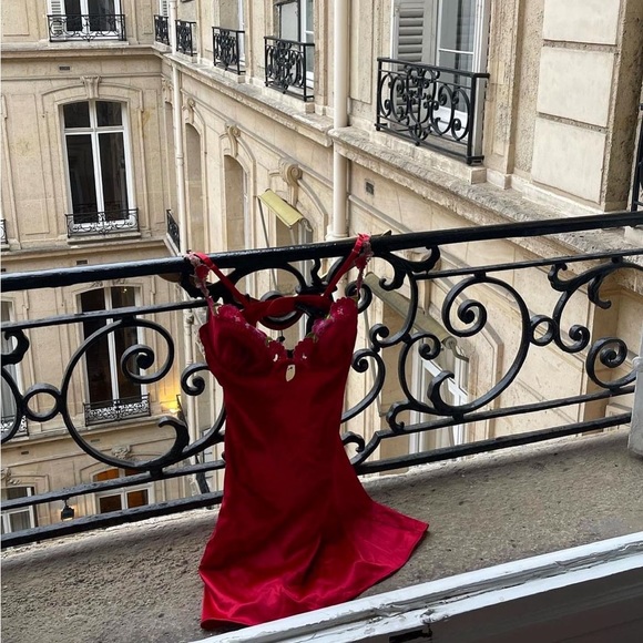 FOR LOVE & LEMONS V-Day Floral Embroidery Slip Dress - Picture 4 of 16